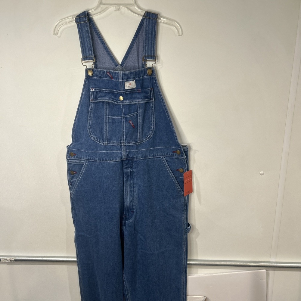 HISEA Mens Heavy Duty Denim Bib Overalls Workwear Dungarees Jumpsuit (033)
